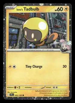 Iono's Tadbulb - 052/159 - Cosmos Holo - Journey Together - Pokemon Card - NM/M - Image 1