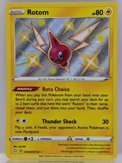 Rotom SV038/SV122 Shining Fates Baby Shiny Holo Pokemon TCG Card 2021 NM - Image 1