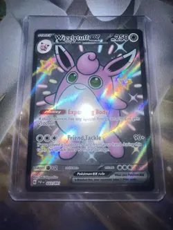 Pokemon Card Wigglytuff EX 222/091 Shiny Full Art Paldean Fates - Image 1