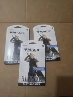 Magic The Gathering Final Fantasy Play Booster Sleeved Packs (Lot Of 3) - Image 1