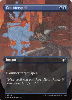 Counterspell (Borderless) C Commander Masters 630 NM MTG - Image 1