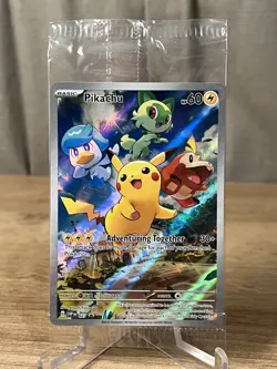 SVP Pokemon Paldea Evolved Pikachu #027 Black Star Promo Card Sealed NM+ - Image 1