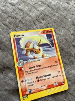 Flareon 5/100 Pokemon EX Sandstorm Vintage Holo Rare SWIRL Near Mint NM 🔥 - Image 2