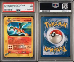 2002 Pokemon TCG Expedition Charizard Reverse Foil 40/165 PSA 7 - Image 3