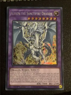 MP24-EN082 Albion the Sanctifire Dragon : Prismatic Secret Rare 1st Edition YuGi - Image 1
