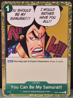 You Can Be My Samurai!! OP01-055 Pirate Foil PRB-02 Near Mint Card Game Common - Image 1