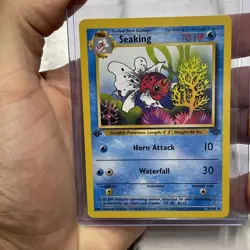 Seaking 46/64 - 1st Edition - Jungle SET - VINTAGE WoTC Pokemon CARD - NM Vtg - Image 1