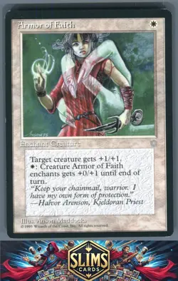 Magic the Gathering MTG Ice Age Armor of Faith # Buy 2 Get 1 - Image 1