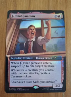 J. Jonah Jameson MTG Magic The Gathering Spider-Man Foil Promo Magic Con Atlanta - Image 1