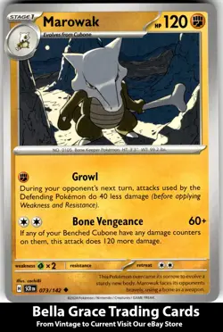 Marowak #073/142 SV07: Stellar Crown Pokemon Uncommon - Image 1