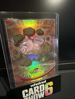 Rainbow Foil Topps Pokemon 110 Weezing Blue Label NM - Image 1