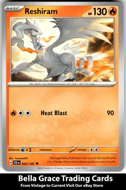 Reshiram #022/142 SV07: Stellar Crown Pokemon Uncommon - Image 1