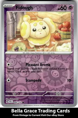 Fidough #066/142 SV07: Stellar Crown Pokemon Common Reverse Holo - Image 1