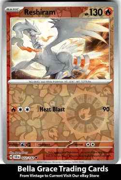 Reshiram #022/142 SV07: Stellar Crown Pokemon Uncommon Reverse Holo - Image 1