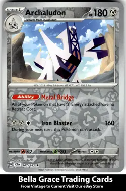 Archaludon #107/142 SV07: Stellar Crown Pokemon Rare Reverse Holo - Image 1