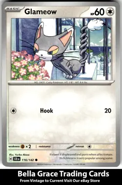 Glameow #116/142 SV07: Stellar Crown Pokemon Common - Image 1