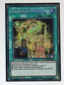 Gravekeeper’s Inscription - PHHY-EN000 - Secret Rare - 1st Edition - Yugioh - Image 1