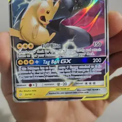 Pikachu & Zekrom GX 33/181 Sun & Moon Tag Team Pokemon Card - Image 3