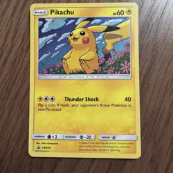 Pikachu SM206 Sun & Moon Rare Holo Promo Pokemon Card Galaxy Swirl - NM - Image 1