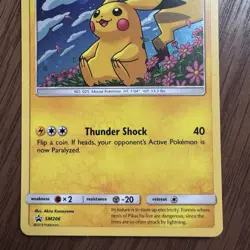 Pikachu SM206 Sun & Moon Rare Holo Promo Pokemon Card Galaxy Swirl - NM - Image 5
