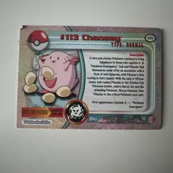 Topps Chansey #113 Non-Holo Pokemon Card Series 2 Blue Logo TV Animation Edition - Image 2
