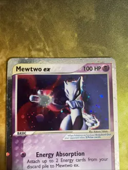 Pokemon Mewtwo EX TCG Holo Ultra Rare Card 101/109 Ruby and Sapphire 2003 - Image 2