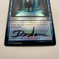 WIZARDS OF THE COAST MTG Dan Scott Signed Proof Card Sudden Insight - Image 3