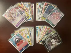One Piece TCG 64-Card Lot w/ 8 Rare Foils NO DUPLICATES (Unplayed) - Image 1