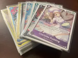One Piece TCG 64-Card Lot w/ 8 Rare Foils NO DUPLICATES (Unplayed) - Image 2