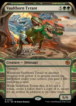 MTG Vaultborn Tyrant - Foil - Showcase, NM-Mint, English Outlaws of Thunder Junc - Image 1