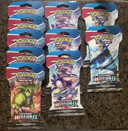 Pokemon TCG SWSH: Battle Styles Sleeved Booster 10 pack Lot NEW/SEALED 820650808197 - Image 1