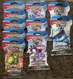 Pokemon TCG SWSH: Battle Styles Sleeved Booster 10 pack Lot NEW/SEALED 820650808197 - Image 2