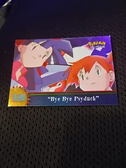 Pokemon Topps 2000 Vintage HOLO FOIL Orange Islands OR8 Bye Bye Psyduck - Image 1