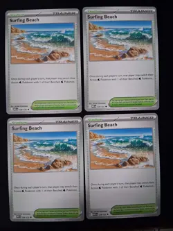 x4 Surfing Beach 129/132 - Mega Evolution ME01 - Pokemon - NM/M English - Image 1