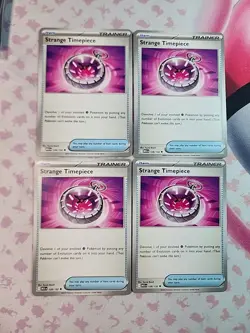 4x Playset 128/132 Strange Timepiece - Pokemon TCG ME01: Mega Evolution NM - Image 1