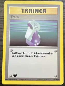 1st Edition GERMAN Potion Pokemon TCG WOTC Base Set MINT - Image 1