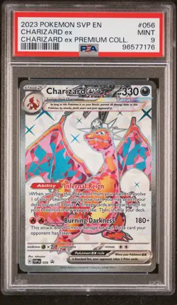 2023 POKEMON SVP EN-SV BLACK STAR PROMO #056 CHARIZARD EX PSA 9 - Image 1