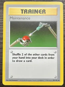 Shadowless Maintenance 083/102 Pokemon TCG WOTC Base Set LP - Image 1