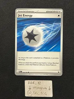 Pokemon Paldea Evolved - Jet Energy - 190/193 - Non Holo Uncommon - M/NM - Image 1