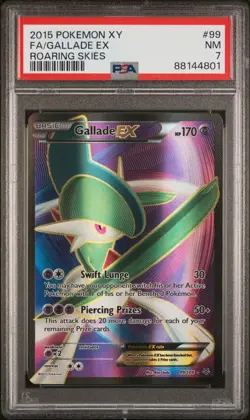 PSA 7 NM 2015 Pokemon XY Roaring Skies Full Art Gallade EX #99 - Image 1