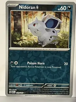 Nidoran F Reverse Holo 029/165 SV: Scarlet & Violet 151 NM Pokemon Fast Ship - Image 1