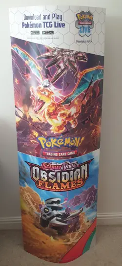 Pokemon TCG Totem Standee Obsidian Flames Shop Display Cardboard Promo Stand - Image 1