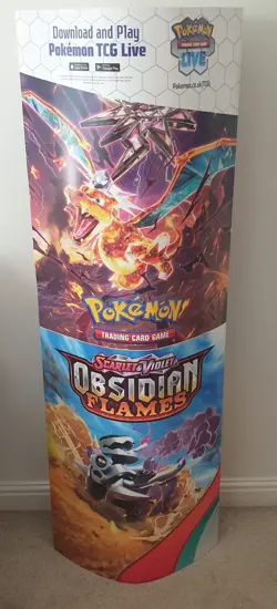 Pokemon TCG Totem Standee Obsidian Flames Shop Display Cardboard Promo Stand - Image 2