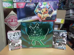 POKEMON SURPRISE+TWILIGHT ETB+ BLACK WHITE POSTER & (2) BUNDLE + 151 ZAPDOS BOX - Image 2