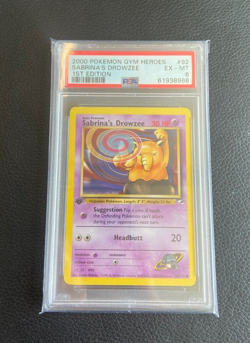 Sabrina's Drowzee 92/132 Gym Heroes 1st Edition - Pokemon PSA EX-MT 6 - 61938966 - Image 1