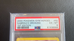 Sabrina's Drowzee 92/132 Gym Heroes 1st Edition - Pokemon PSA EX-MT 6 - 61938966 - Image 2