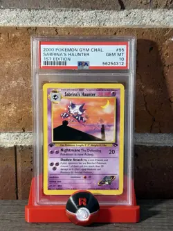 Pokemon 2000 Sabrina’s Huanter 1st Edition Gym Challenge 55 PSA 10 - Image 1