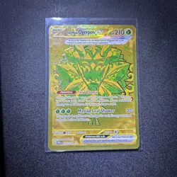 Teal Mask Ogerpon EX Pokemon Prismatic Evolutions Gold Hyper Rare # 177/131 - Image 1