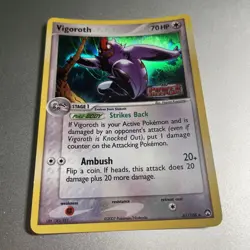 2007 Pokemon - EX Power Keepers Reverse Foil Vigoroth 41/108 (P1) - Image 1