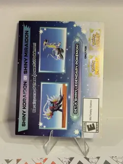 Pokemon Scarlet & Violet Shiny Koraidon Or Miraidon GameStop Exclusive Code - Image 1
